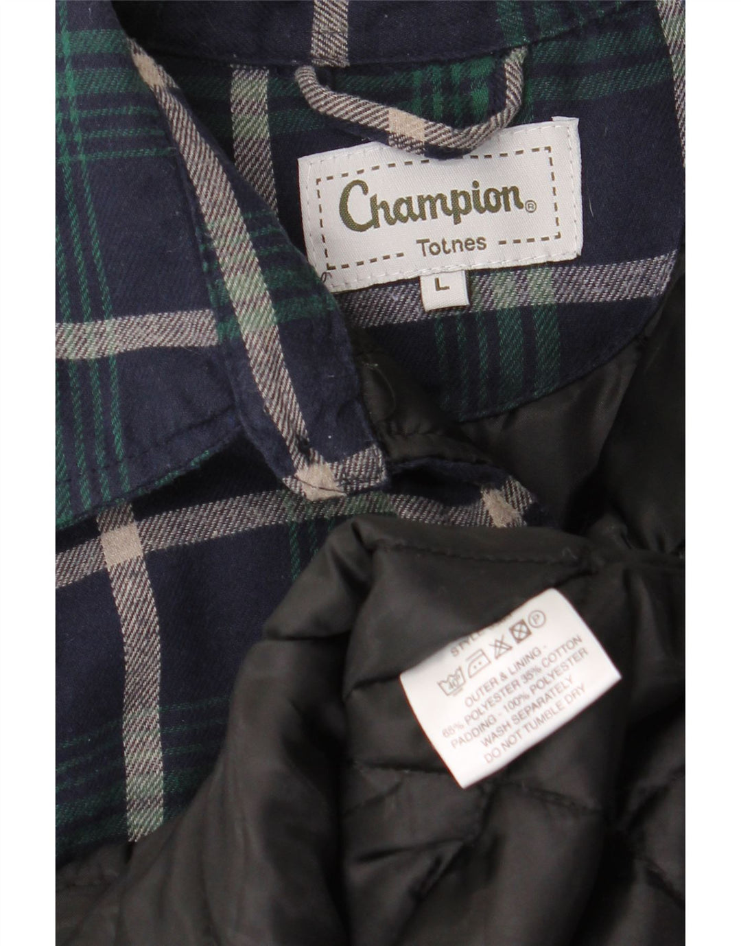 Champion Totnes Herre Lumberjack Flanel Shirt Large Navy Blue Check