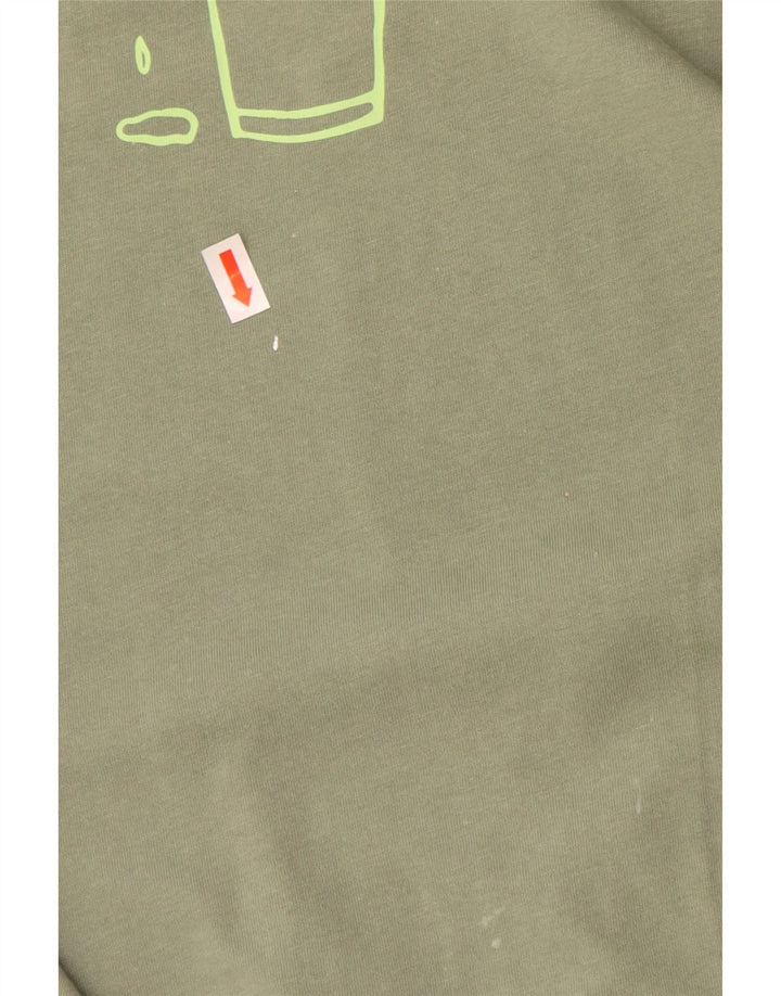 Reebok Herre grafisk T-shirt Top Stor grøn bomuld