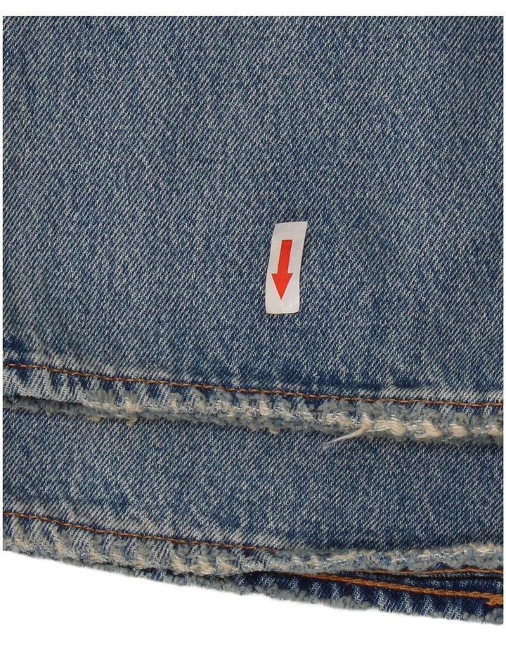 Levi's Herre 501 Straight Jeans W36 L32 Blå Patchwork Bomuld