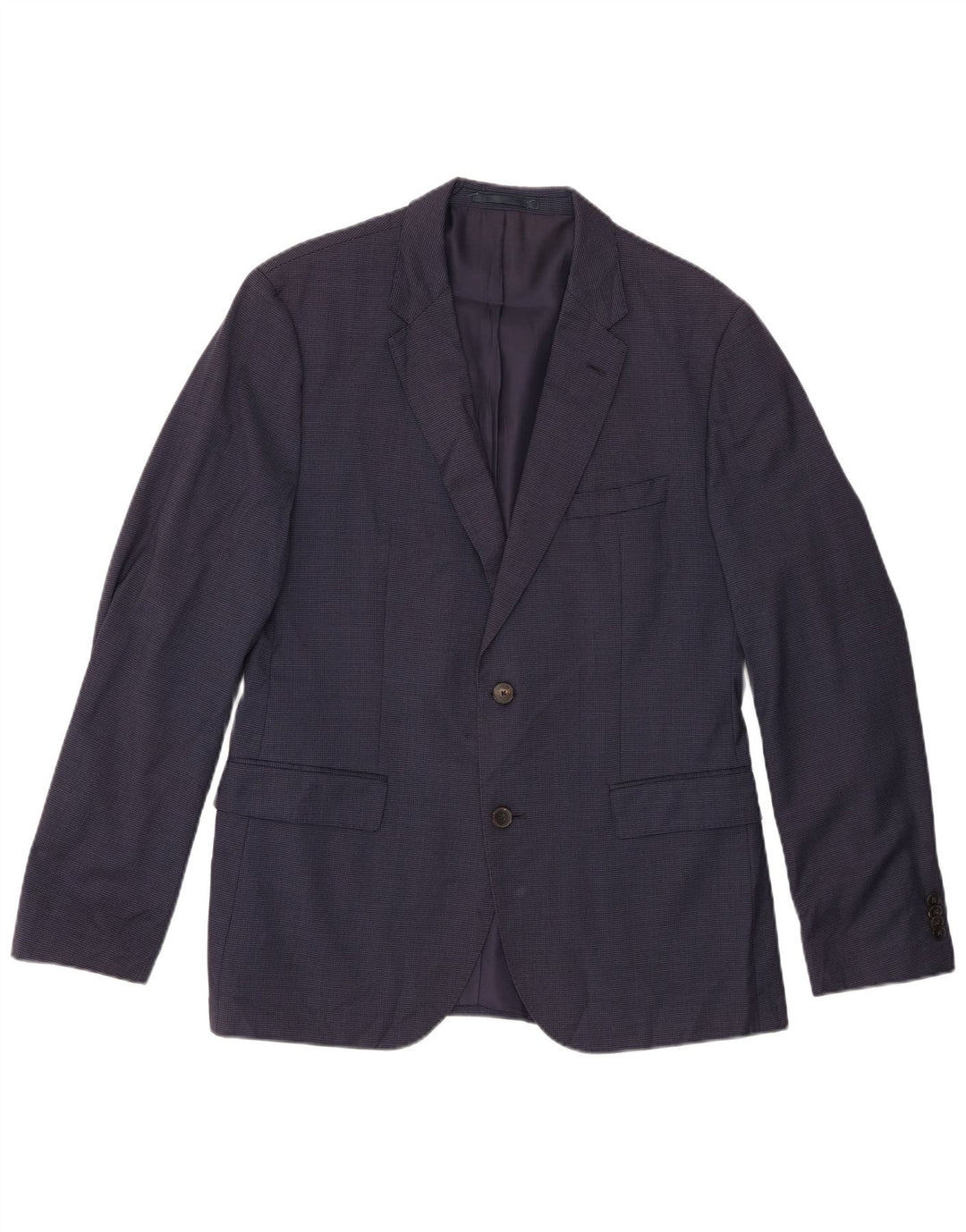 HUGO BOSS Herre 2-knaps blazerjakke EU 52 XL Marineblå ternet uld
