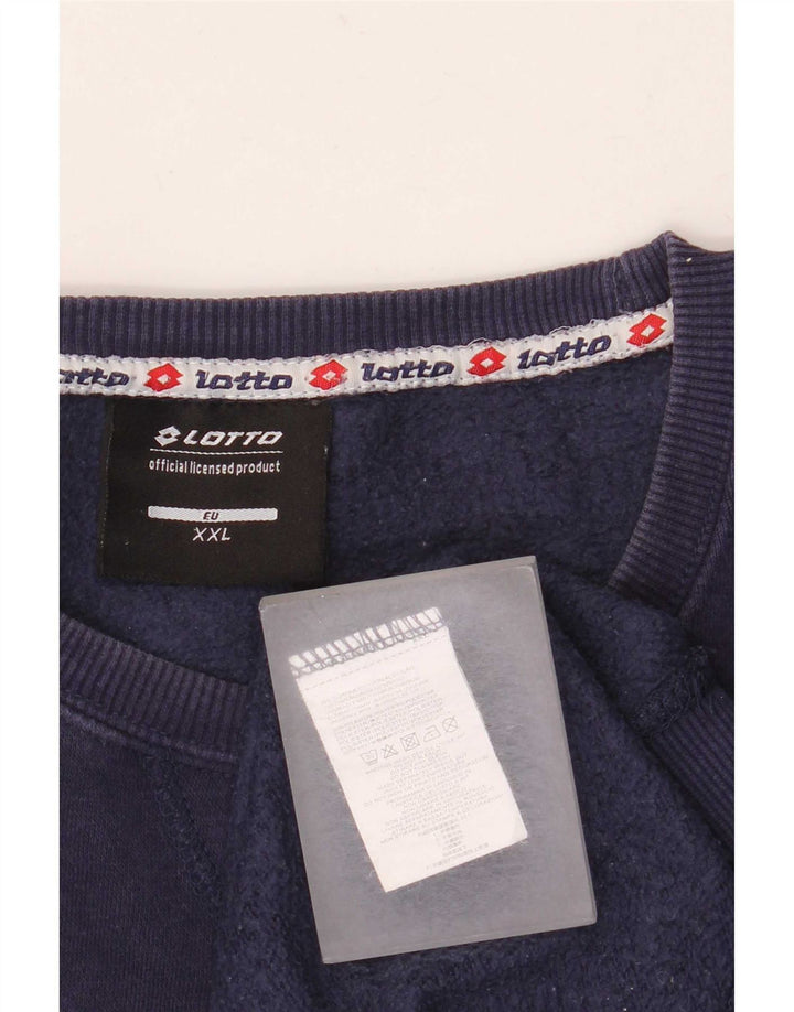 Lotto Herre grafisk sweatshirt jumper 2XL marineblå bomuld