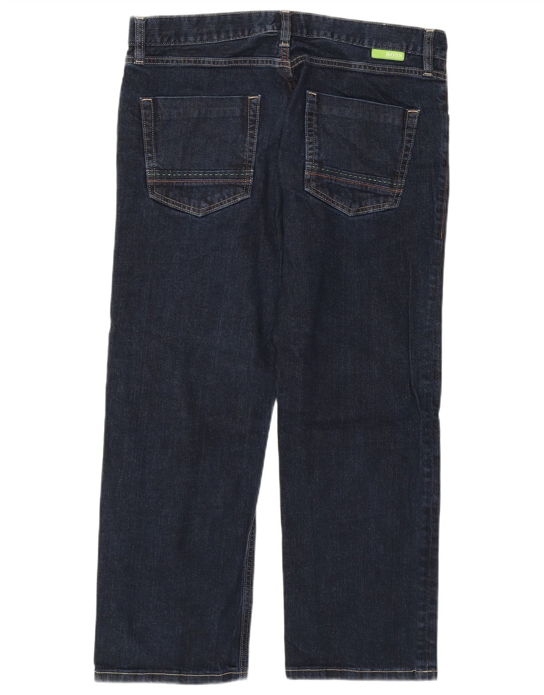 HUGO BOSS Herre Cropped Jeans W33 L25 Marineblå Bomuld