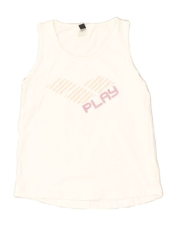 ARENA Girls Graphic Vest Top 11-12 Years White | Vintage Arena | Thrift | Second-Hand Arena | Used Clothing | Messina Hembry 