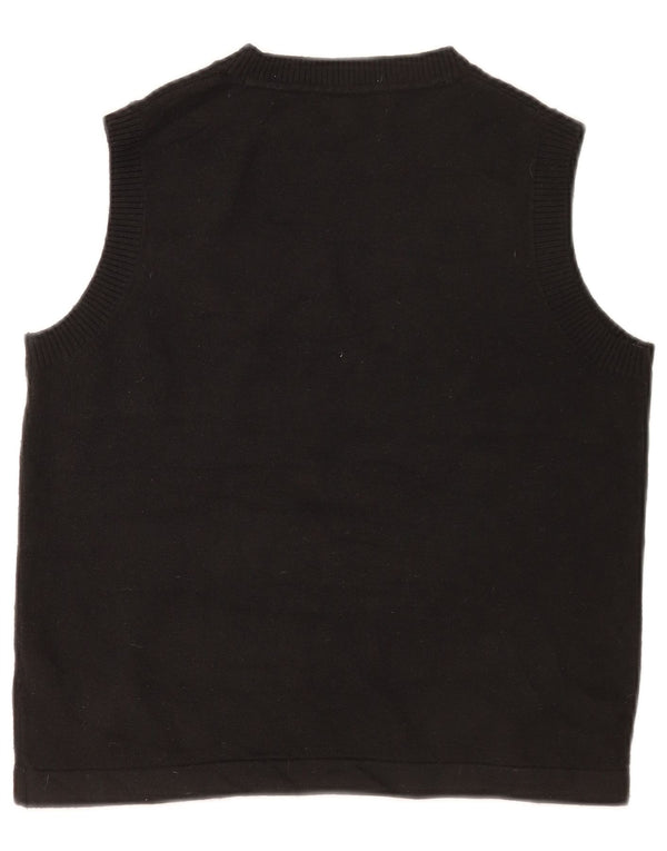 Marks & Spencer Womens Vest Tank Top UK 14 Medium Black Polyester