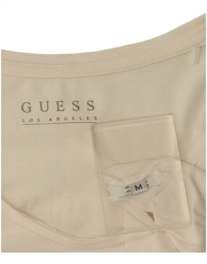 Guess Grafisk Top Langærmet UK 12 Medium Off White