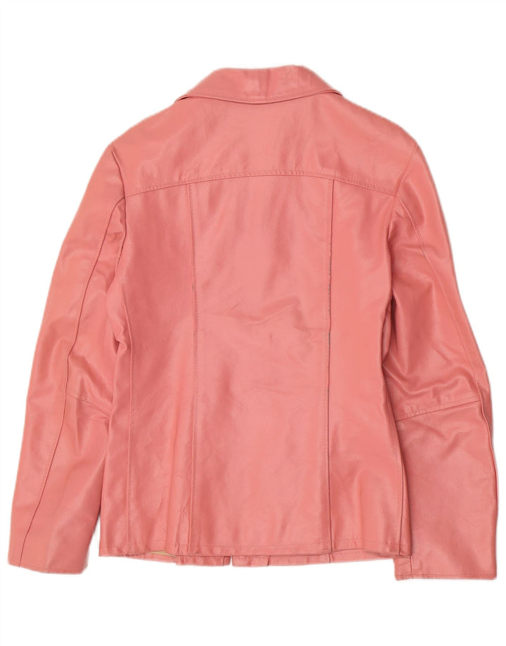 Vintage læderjakke til kvinder UK 14 Large Pink