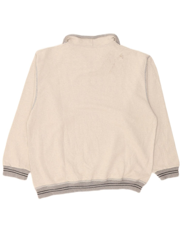 Asics Herre Grafisk Zip Neck Sweatshirt Jumper XL Grå Colourblock Bomuld