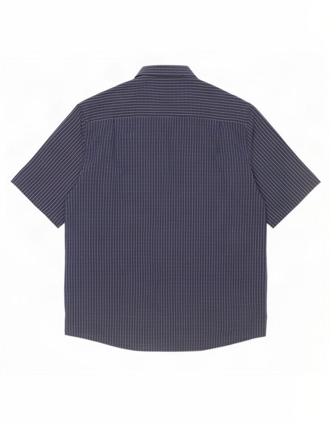 James Pringle kortærmet herreskjorte 2XL marineblå ternet polyester