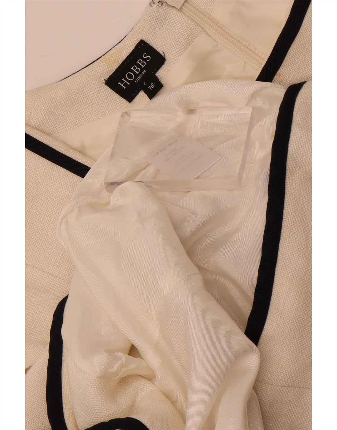 Hobbs Womens 3/4 ærme 2-delt sæt UK 16 Large White Viscose