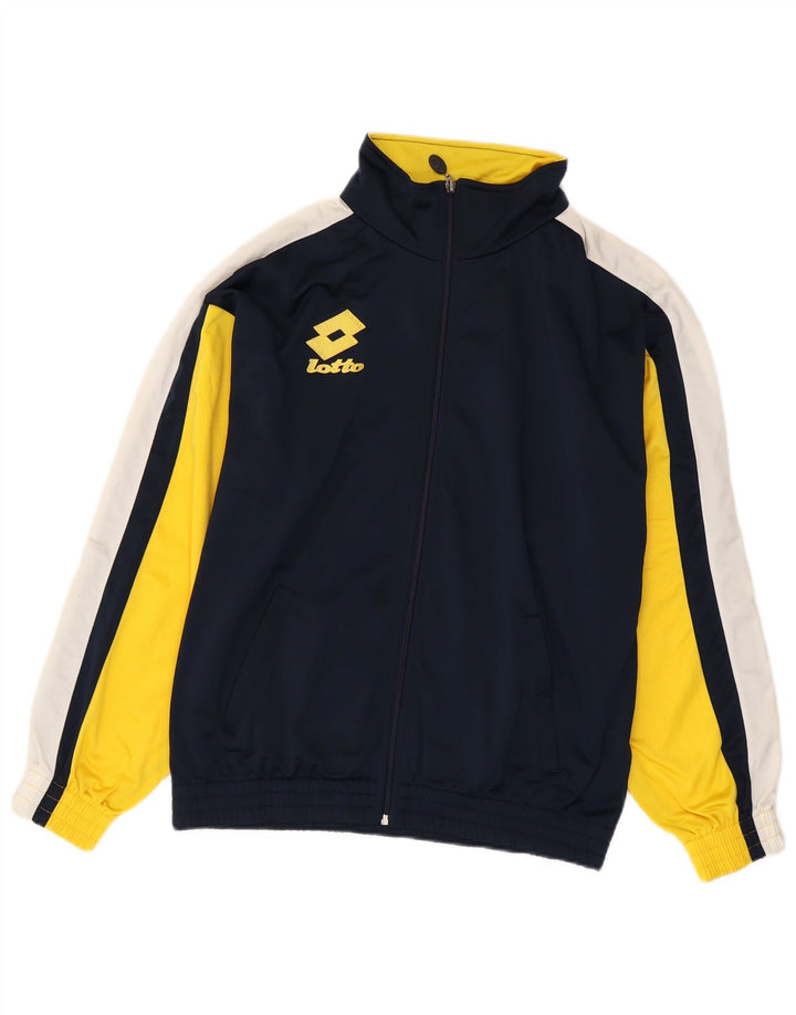 Lotto Herre grafisk træningsdragt Topjakke Medium Navy Blue Colourblock