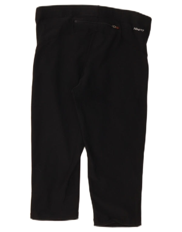 Nike Dame Capri Leggings UK 10/12 Medium Black Polyester