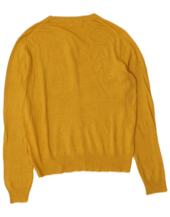 Marks & Spencer Dame Cardigan Sweater UK 8 Small Yellow Viscose