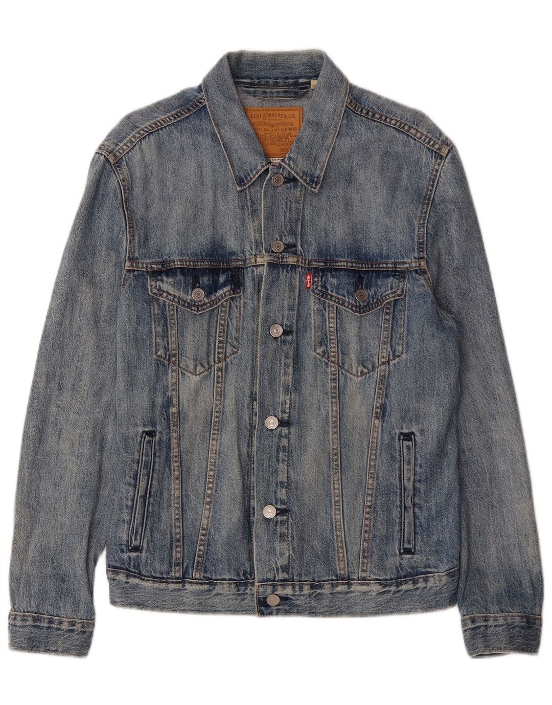 Levi's Herre denimjakke UK 38 Medium Blue Cotton
