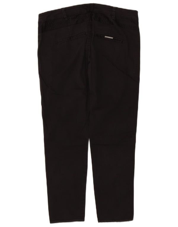 Guess Womens Cropped Trousers W30 L25 Black Bomuld