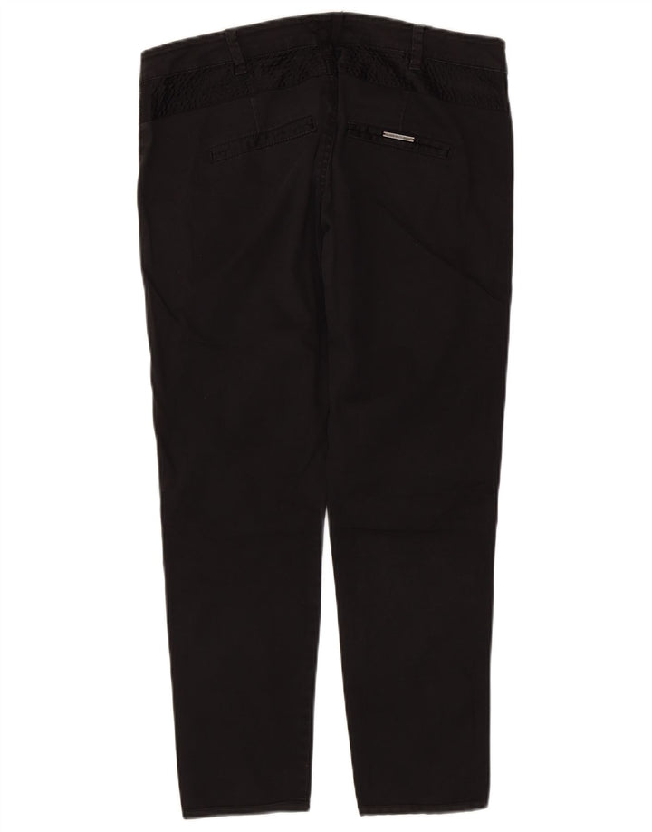 Guess Womens Cropped Trousers W30 L25 Black Bomuld