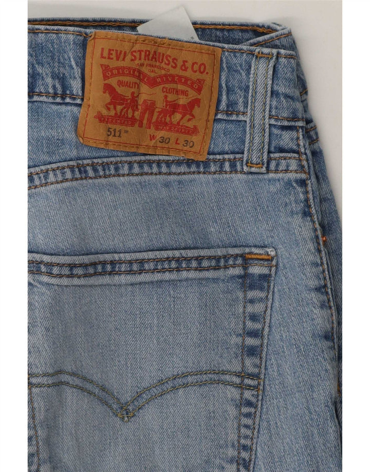 Levi's Herre 511 Slim Jeans W30 L30 Blå Bomuld