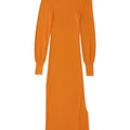 Zara Dame Maxi Jumper Kjole UK 8 Small Orange Viscose