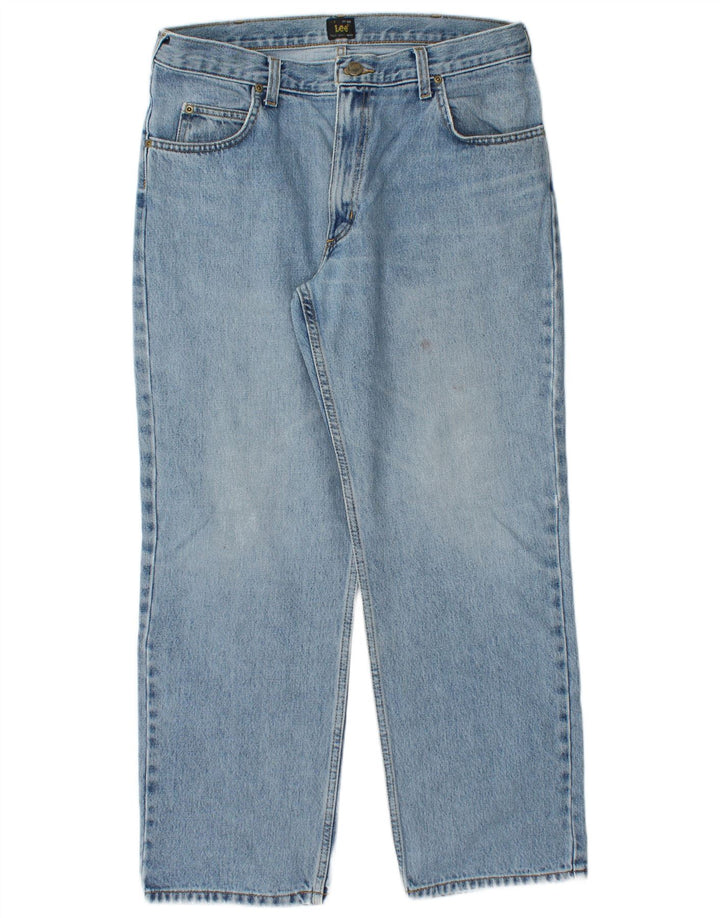 LEE Mens Brooklyn Comfort Straight Jeans W36 L30 Blå Bomuld