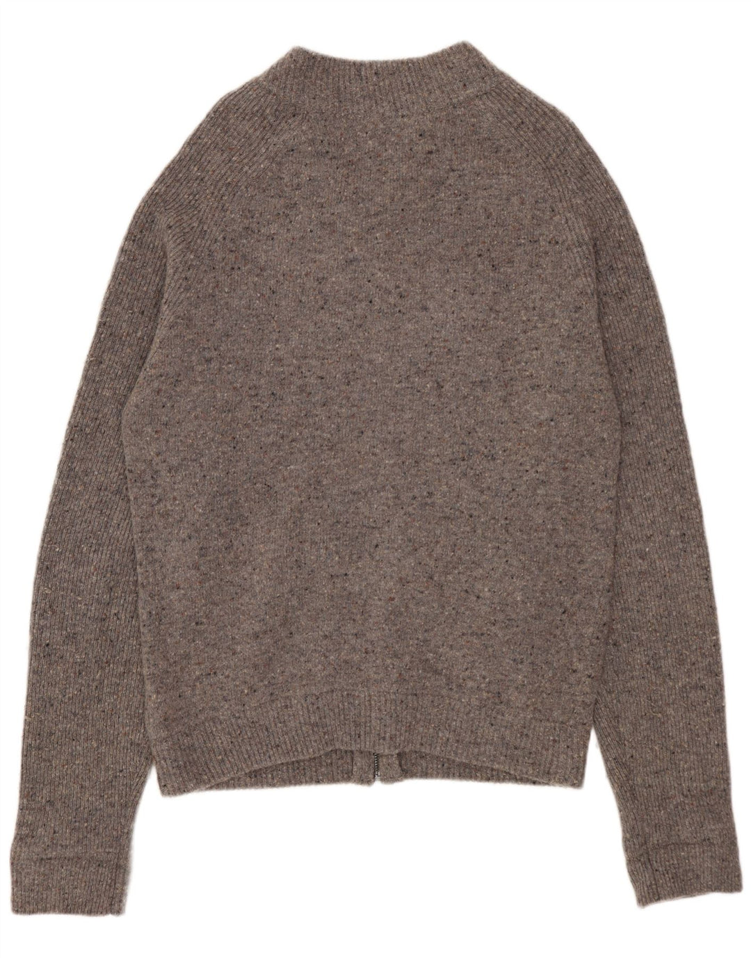 MARKS & SPENCER Cardigan sweater til mænd, lille grå flækket uld