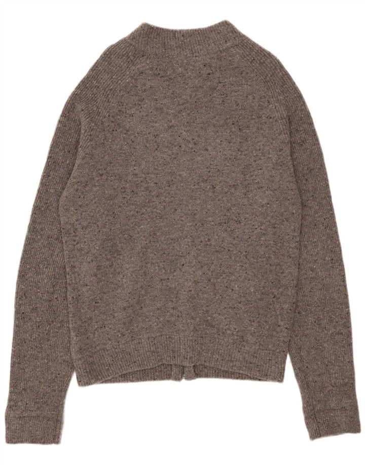MARKS & SPENCER Cardigan sweater til mænd, lille grå flækket uld