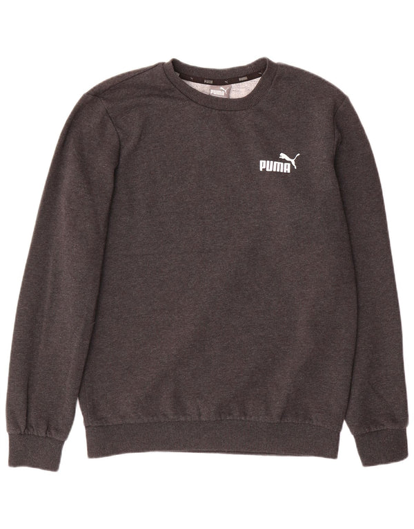 Puma Herre Sweatshirt Jumper Lille Grå Bomuld