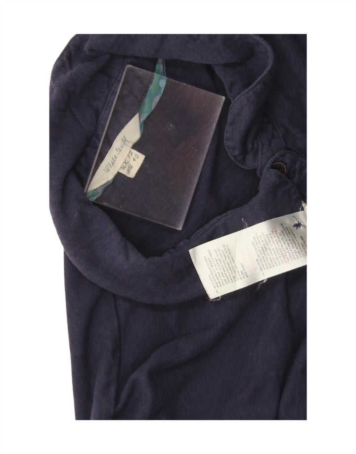 White Stuff Dameskjorte UK 12 Medium Navyblå Bomuld