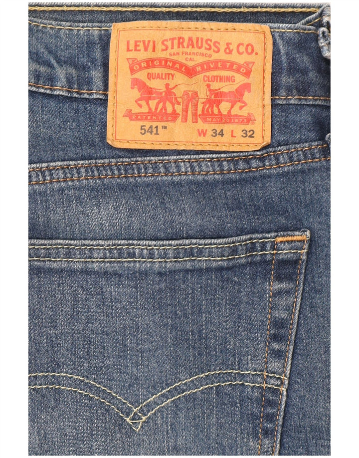 Levi's Herre 541 Athletic Straight Jeans W34 L32 Blå Bomuld