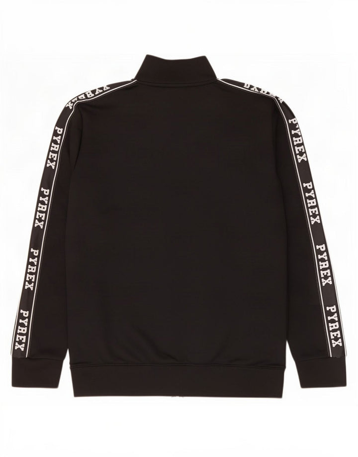 Pyrex drenge grafisk træningsdragt topjakke 13-14 år 2XL sort polyester