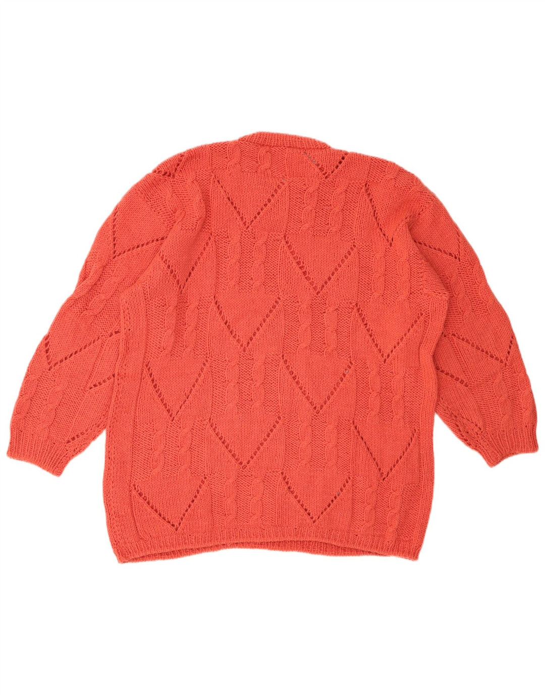 VINTAGE Dame sweater med rund hals DK 18 XL Rød