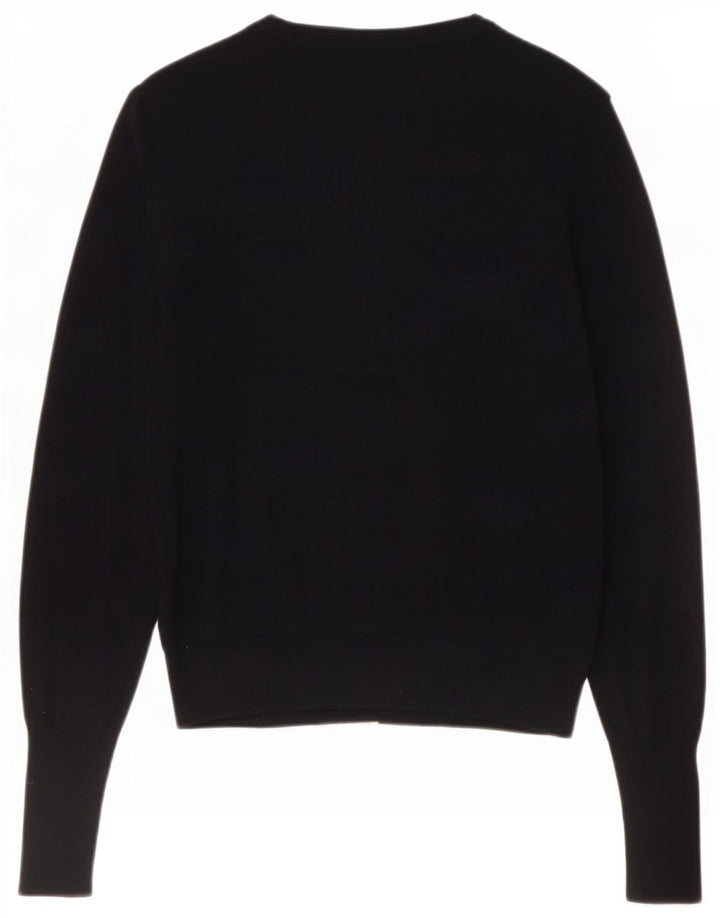 Marks & Spencer Dame Cardigan Sweater UK 10 Small Black Viscose