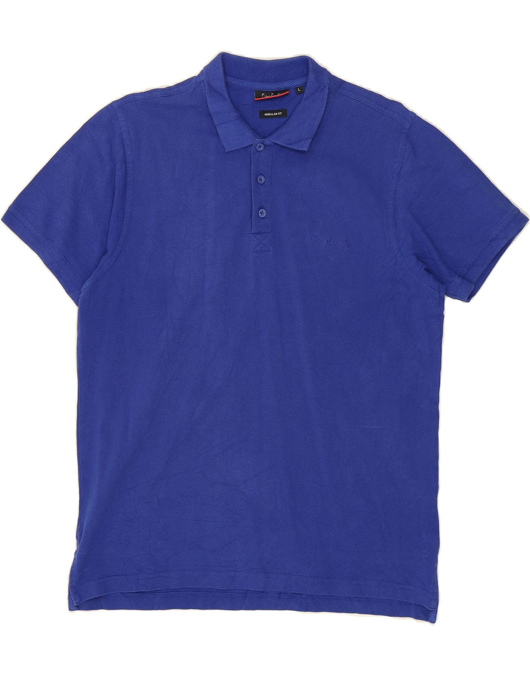 PIERRE CARDIN Mens Regular Fit Polo Shirt Large Blue Cotton Vintage Pierre Cardin and Second-Hand Pierre Cardin from Messina Hembry 