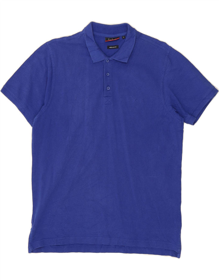PIERRE CARDIN Mens Regular Fit Polo Shirt Large Blue Cotton Vintage Pierre Cardin and Second-Hand Pierre Cardin from Messina Hembry 