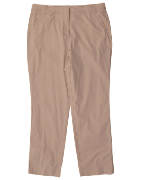 Marks & Spencer Dame Classic Fit Chino Bukser UK 14 Large W32 L28 Beige