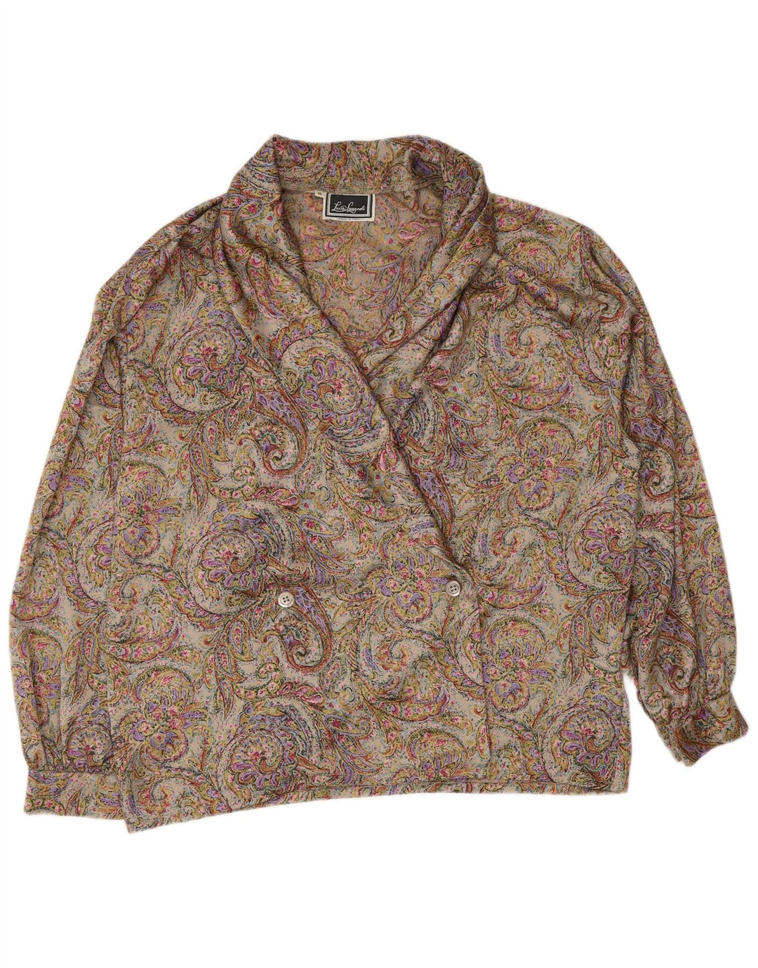 Luisa Spagnoli Dameskjortebluse UK 14 Medium Multicolored Paisley
