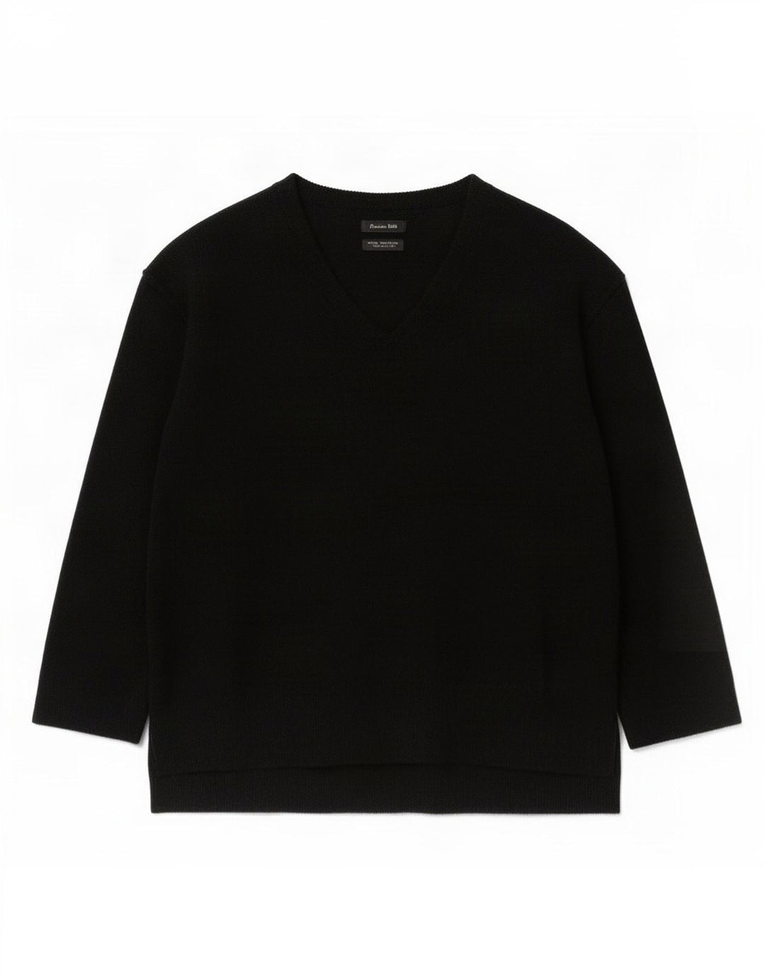 Massimo Dutti Dame V-hals sweater UK 10 Lille sort uld