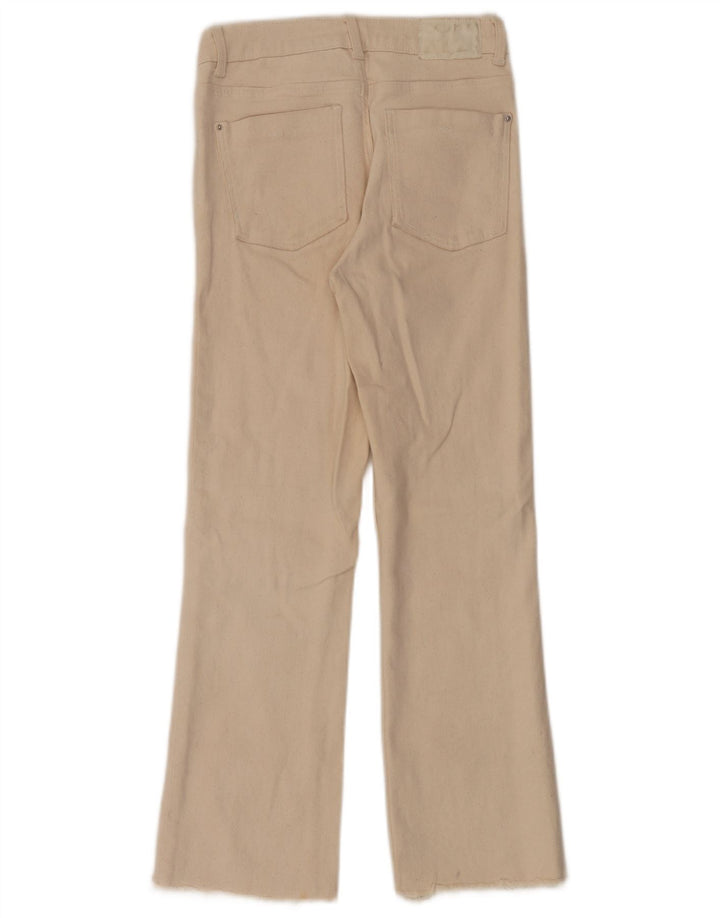 Zara Dame Bootcut Jeans EU 34 2XS W24 L26 Beige Bomuld