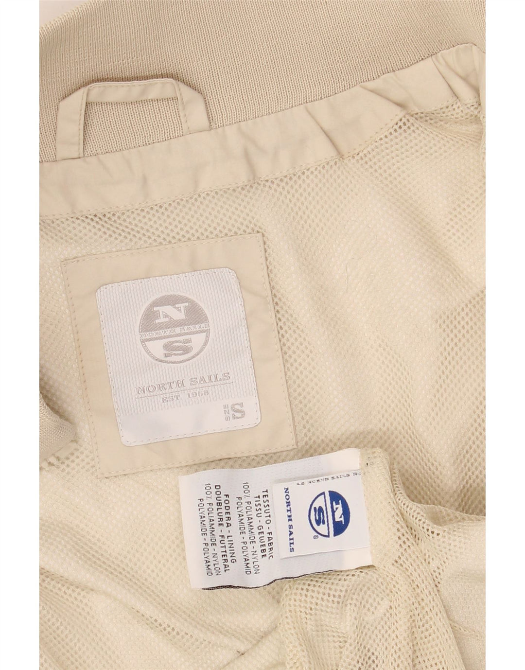 NORTH SAILS Dame Bomber Jacket UK 10 Small Beige Polyamid