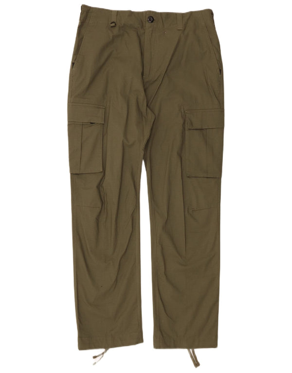 Nike Straight Cargo-bukser til mænd W32 L30 Khaki ternet bomuld