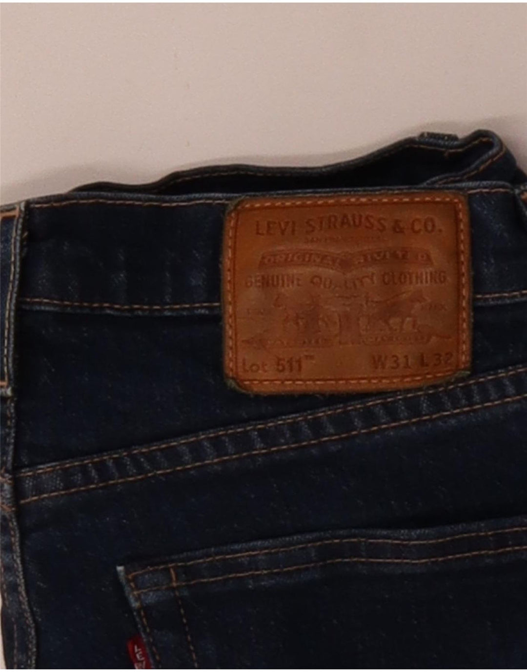 Levi's Herre 511 Slim Jeans W31 L32 Marineblå Bomuld