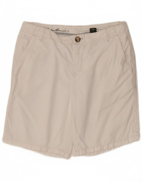 Eddie Bauer Dame Blakely Fit Chino Shorts US 12 Large W34 White Bomuld