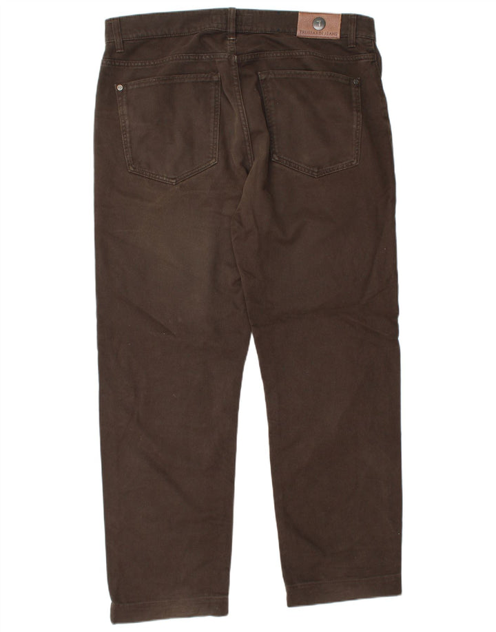 Trussardi Herre Straight Jeans IT 52 XL W36 L29 Brun