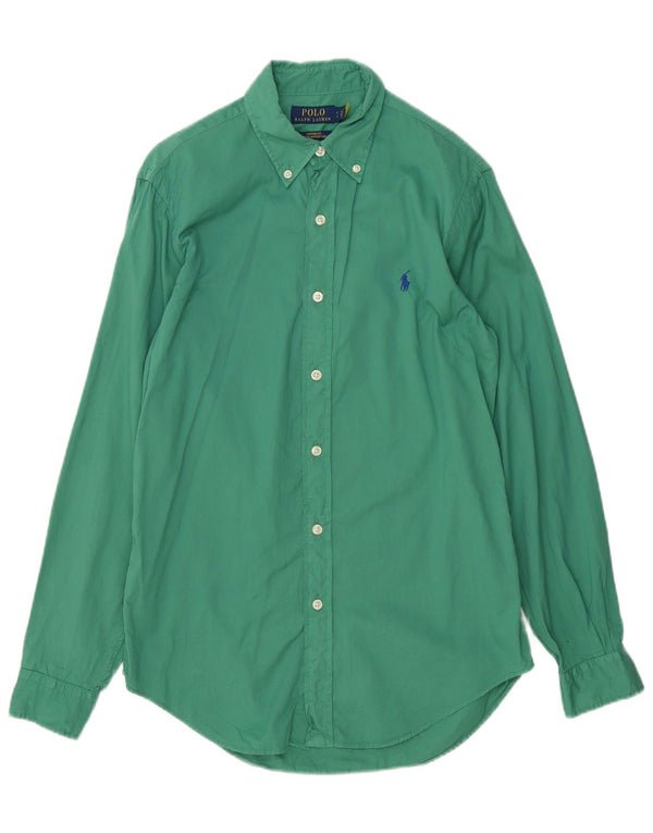 Polo Ralph Lauren Mens Custom Fit Shirt Small Green Cotton