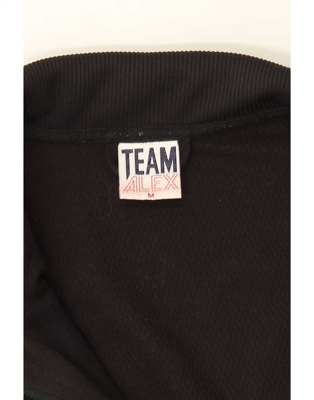 VINTAGE Mens Tracksuit Top Jacket Medium Black Polyester Sports Vintage Vintage and Second-Hand Vintage from Messina Hembry 