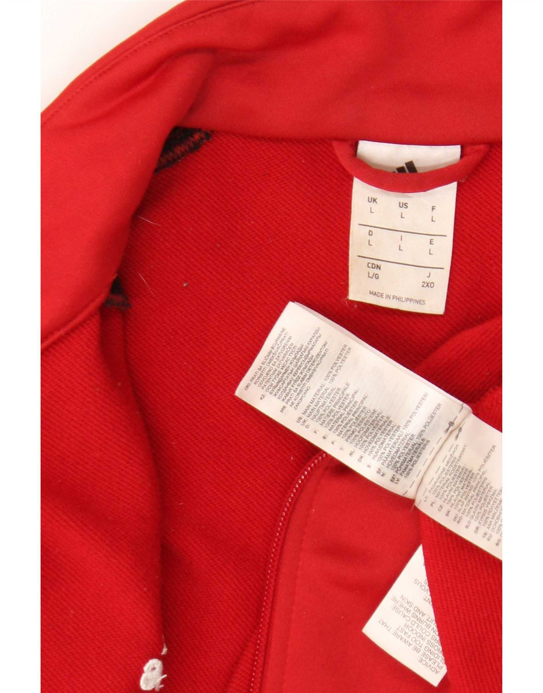 Adidas Træningsdragt til mænd Top jakke Stor Rød Colourblock Polyester