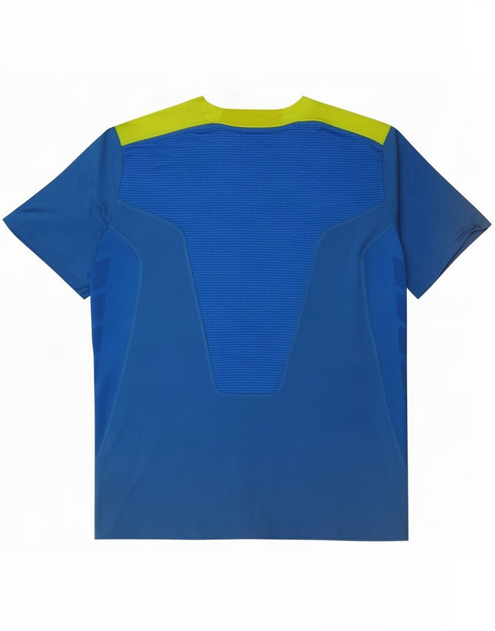 Adidas Herre Climacool T-Shirt Top Medium Blue Colourblock