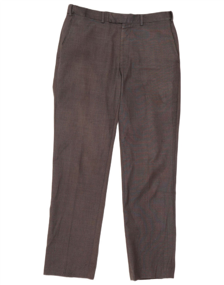 Marks & Spencer Straight Suit Bukser til mænd W32 L33 Grå uld