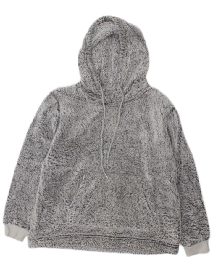 John Lewis Dame Hætte Fleece Jumper UK 14 Medium Grey Polyester