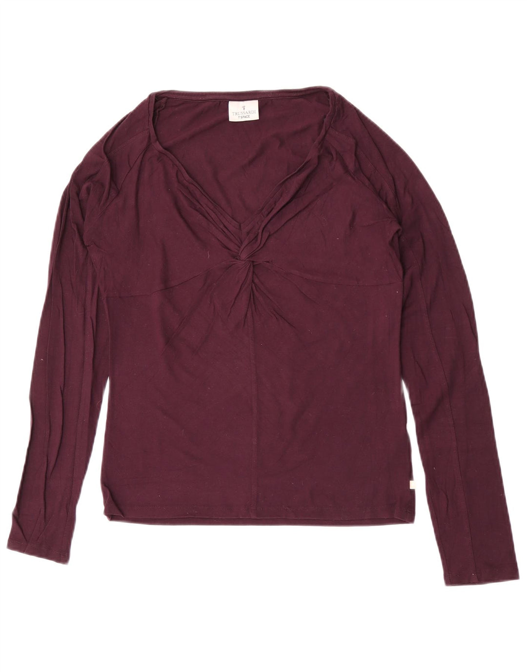 Trussardi Dame Top Langærmet UK 12 Medium Lilla Viscose