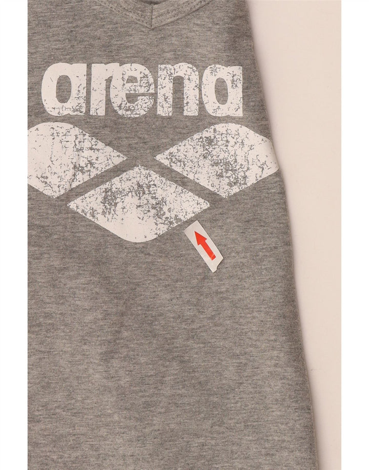 Arena Dame Grafisk Top Langærmet UK 14 Stor Grå Flecked