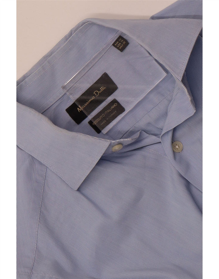 MASSIMO DUTTI Herreskjorte Str. 38 38 Medium Blue Pinstripe